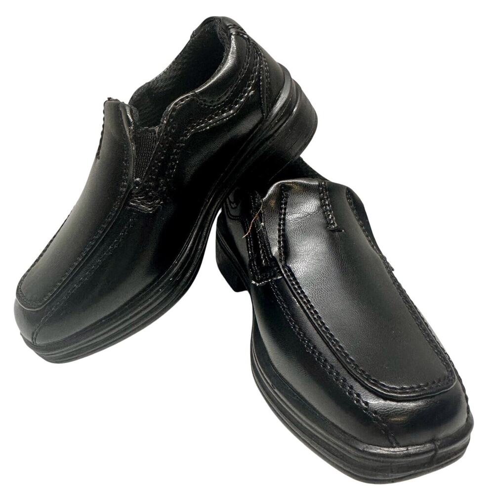 DEER STAGS Slip-on Loafer  Boys Size‎ 6T Black Wings Dress Shoes Leather